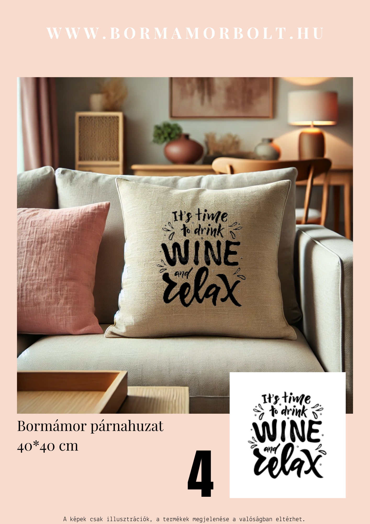 Bormámor párnahuzat