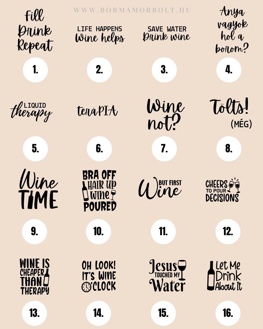 Neoprén borospohár tartó pánttal