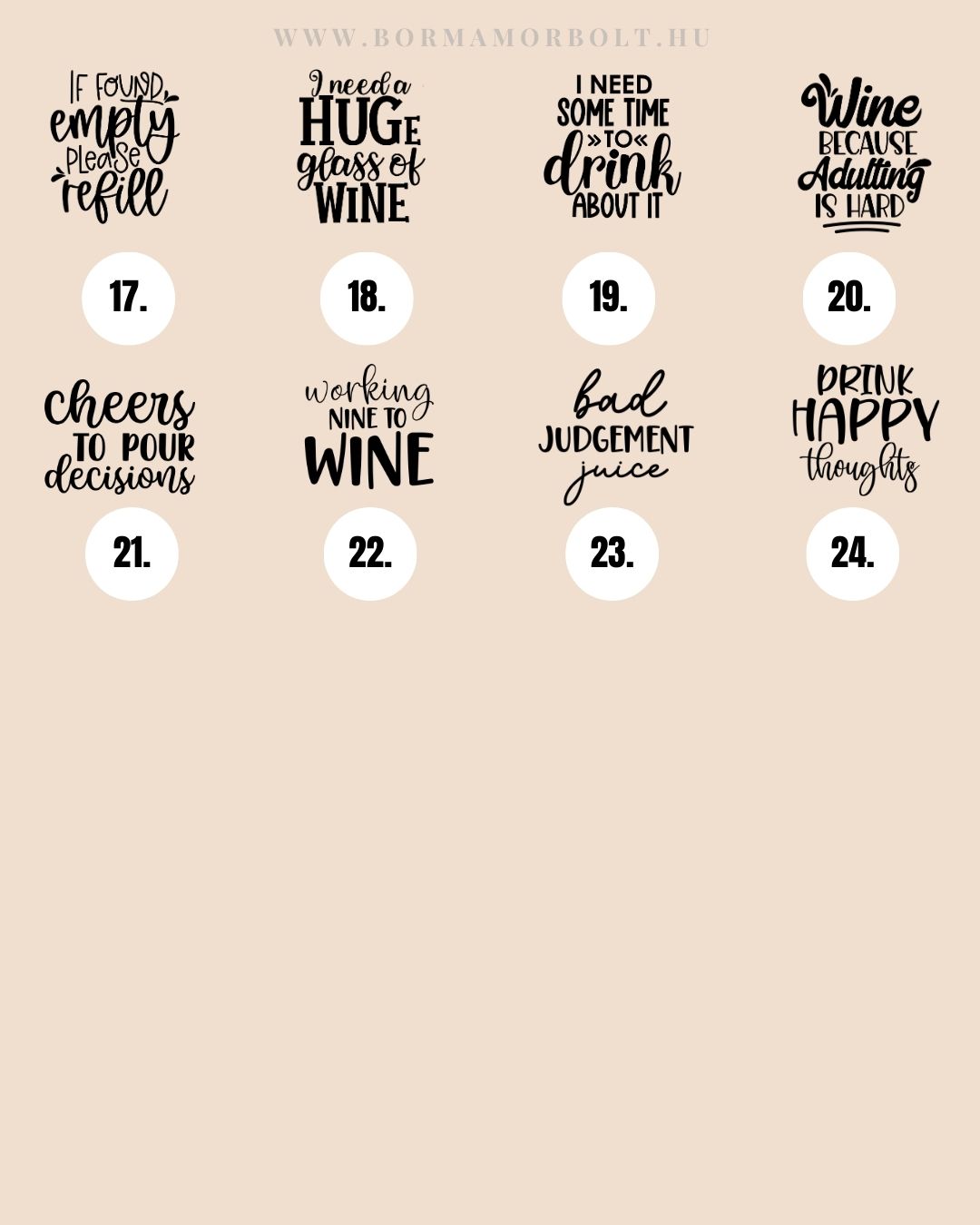 Neoprén borospohár tartó pánttal