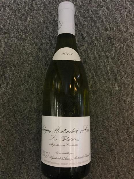 Domaine Leroy, Puligny Montrachet, Les Folatieres 2013