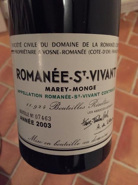 DRC, Romanee Saint Vivant 2003