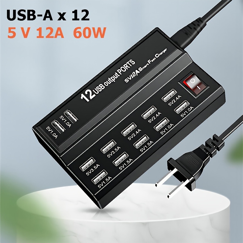 12-Port USB Charger Hub