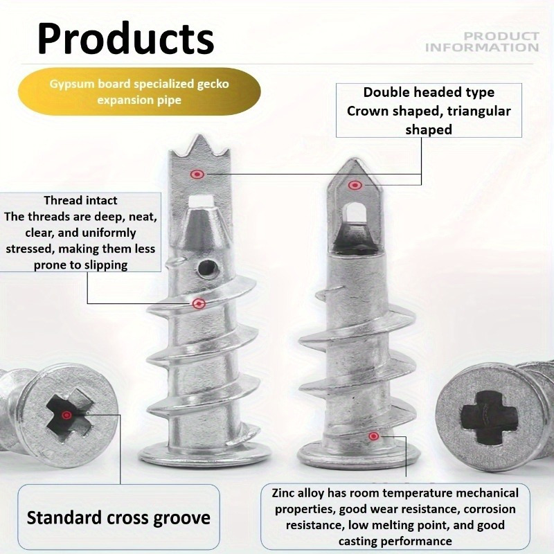 50pcs Zinc Anchor and Phillips Screws Set