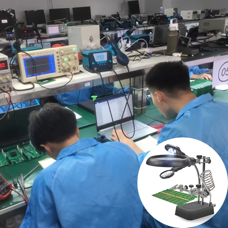 Adjustable Helping Hand Magnifying Glass