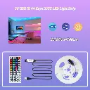 1pc 3535RGB LED Strip with 44-Key IR Remote Controller – USB Powered, DIY Cuttable Color