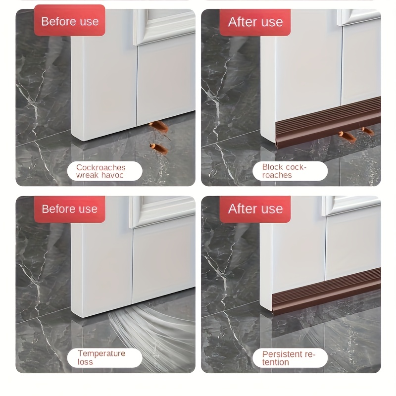1pc Weatherproof Door Sweep – Universal Door Bottom Seal for Interior & Exterior Doors, Cold Air & Wind Windshield, Winter Warm Air Barrier, Ideal for Hotel & Bedroom Doors