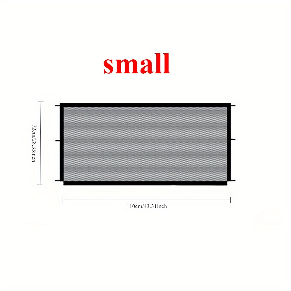  Adjustable Pet Gate with Nylon Mesh – Breathable Safety Barrier, No Hole Punch Needed, Folding PVC Pet Divider for Home