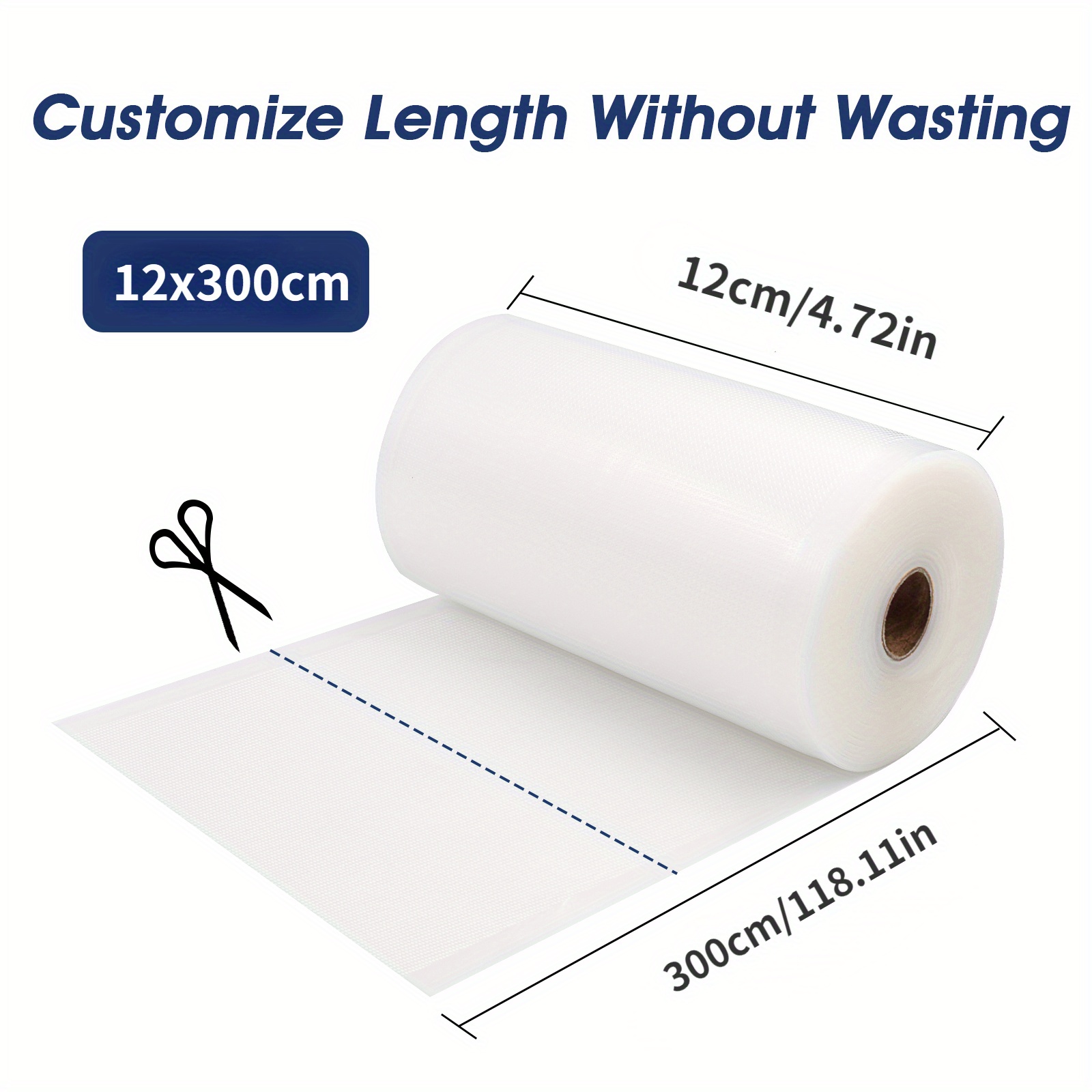  1 Roll Premium Mesh Vacuum Sealer Bags – Thickened PE+PA Disposable Food Storage Pouches for Optimal Freshness, Ideal for Dumplings, Meat & Vegetables Packaging