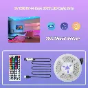 1pc 3535RGB LED Strip with 44-Key IR Remote Controller – USB Powered, DIY Cuttable Color