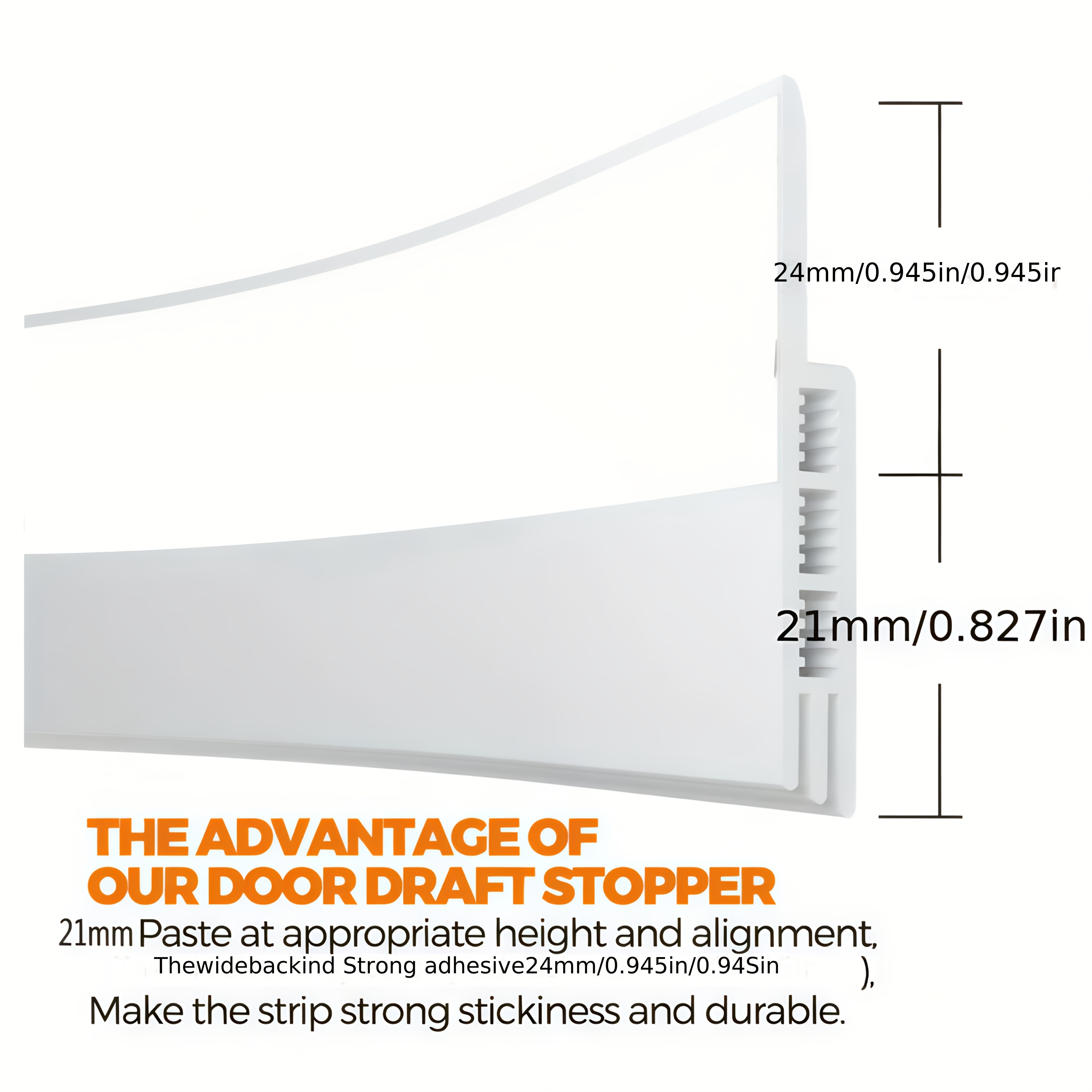 PEHOTO Under Door Draft Stopper – Silicone Weather Stripping Seal for Interior & Exterior Doors, Garage Window Blocker, Noise & Dust 