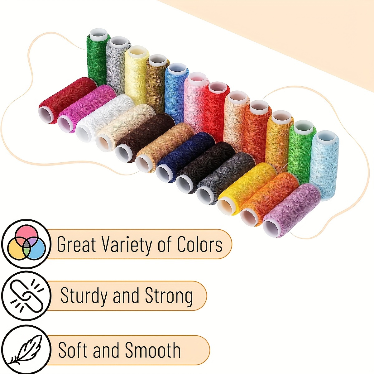 10 Rolls Random Color Polyester Sewing Thread – 100% Polyester, Ideal for Sewing Enthusiasts & Beginners, Mixed Colors