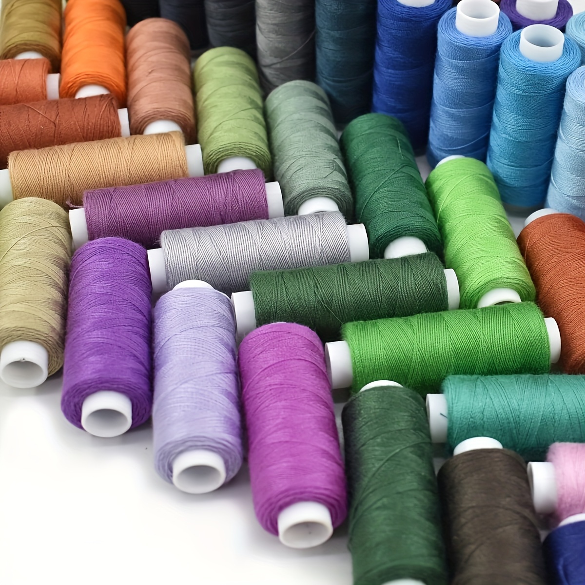 10 Rolls Random Color Polyester Sewing Thread – 100% Polyester, Ideal for Sewing Enthusiasts & Beginners, Mixed Colors