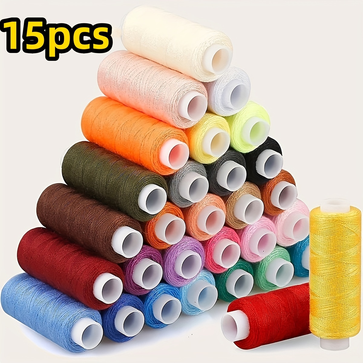 10 Rolls Random Color Polyester Sewing Thread – 100% Polyester, Ideal for Sewing Enthusiasts & Beginners, Mixed Colors