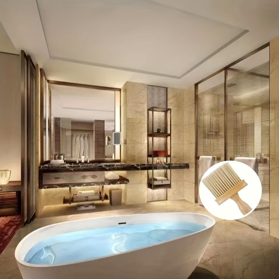 1pc Wooden Handle Window Cleaning Brush – 6.18 Inch, Stiff Bristles, Multi-Purpose Groove & Crevice Cleaner for Home, Kitchen, Bathroom, Desk, Hotel Use