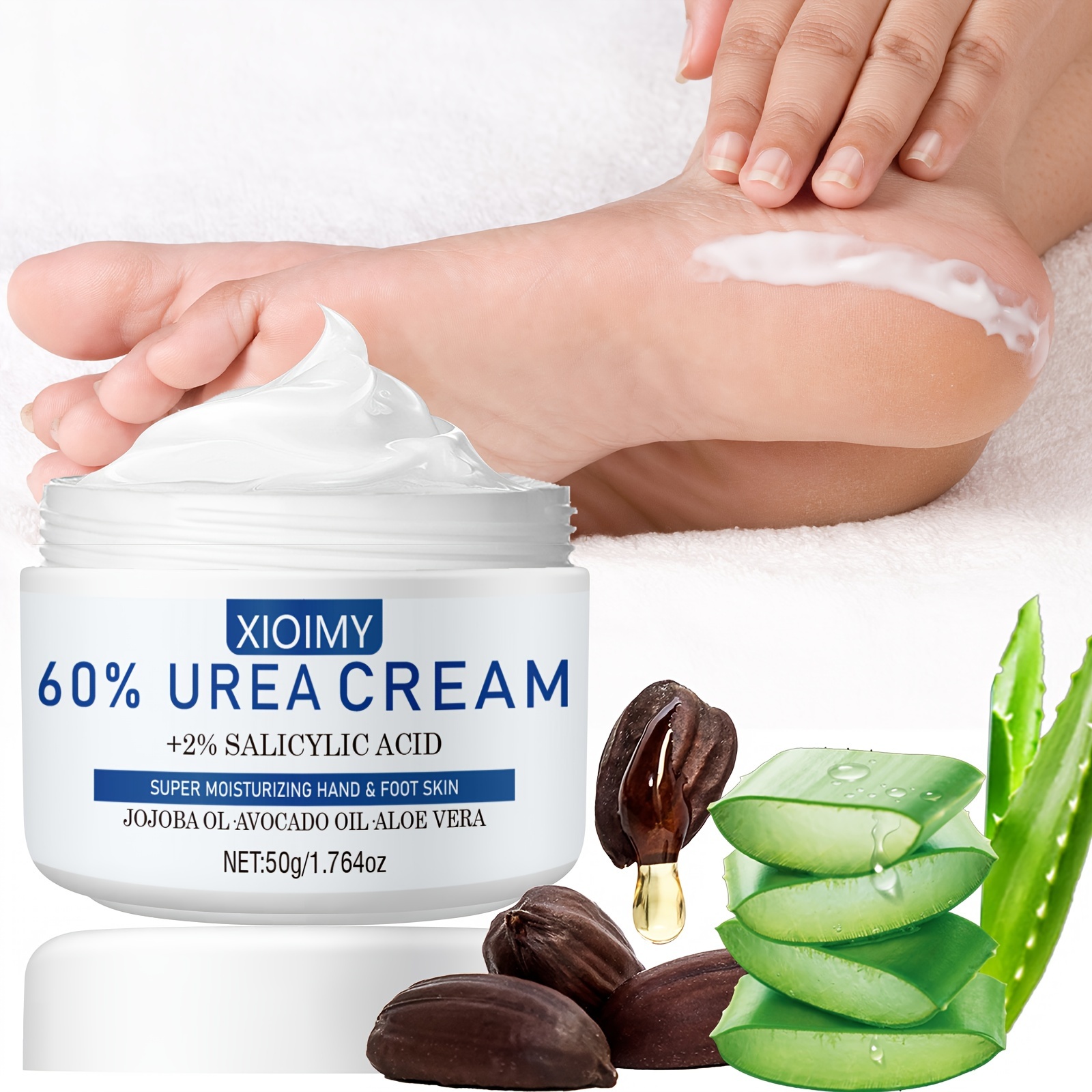 50G/60% Urea + 2% Salicylic Acid Foot Cream – Deep Moisturizing & Nourishing for Dry, Rough, Cracked Feet