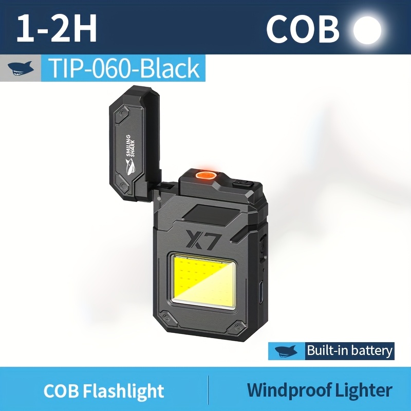 COB Flashlight With Windproof Lighter