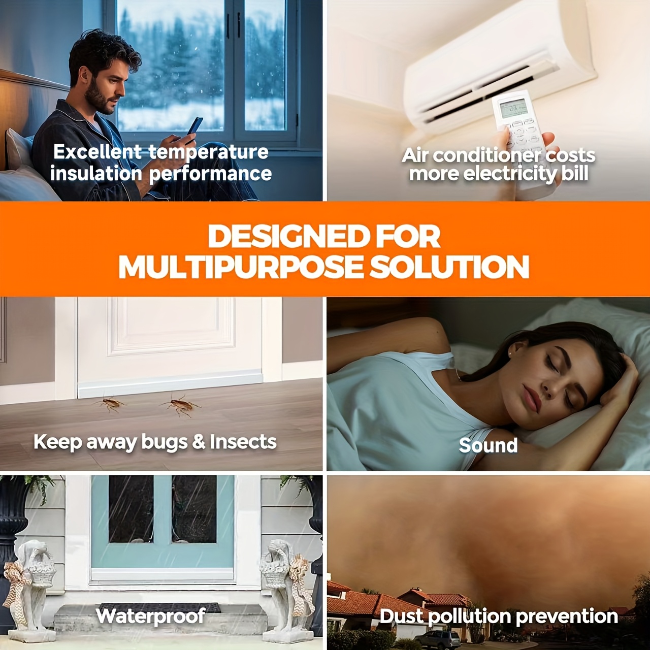 Black Door Draft Stopper