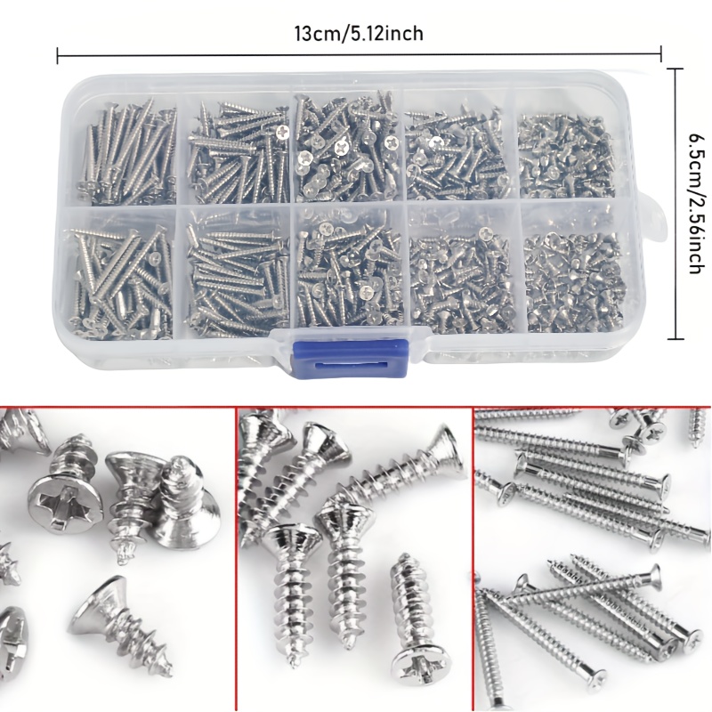 800 Pieces Assorted Screws Set