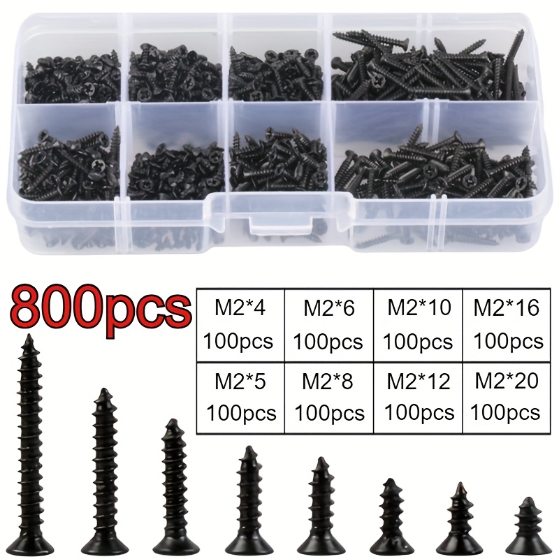 800 Pieces Assorted Screws Set