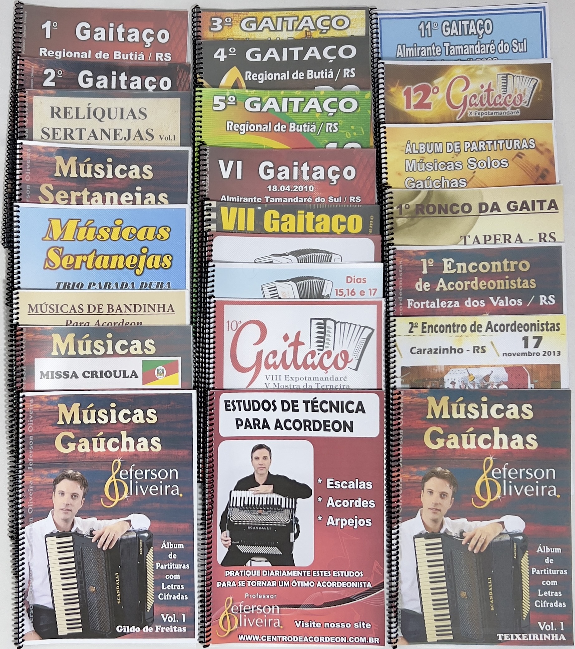 24 Álbuns de partituras para acordeon