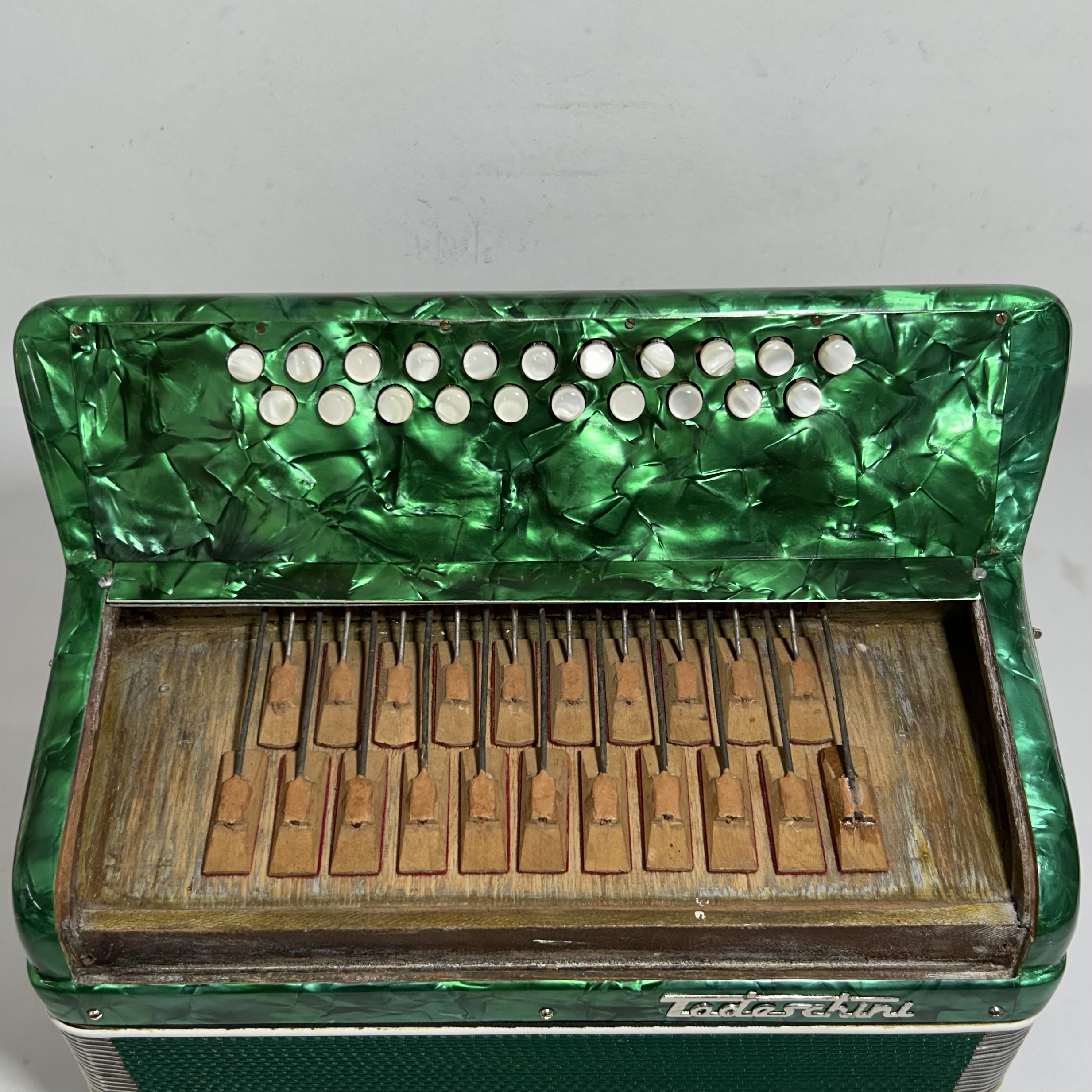 Gaita de Botão  Todeschini - Terça de voz - 24 Bxs - Tonalidade Lá b - 5.5 kg 