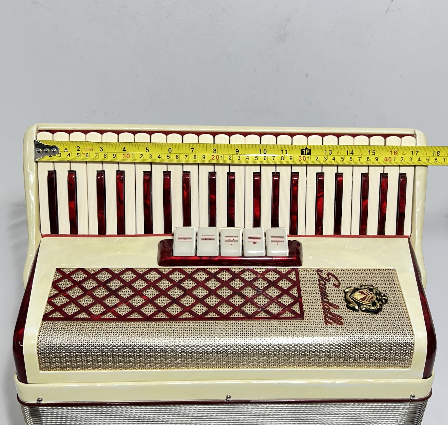 Acordeon Scandalli Série Ouro - Terça Violin - 5/2 Registros - 8.4 kg - 43 cm