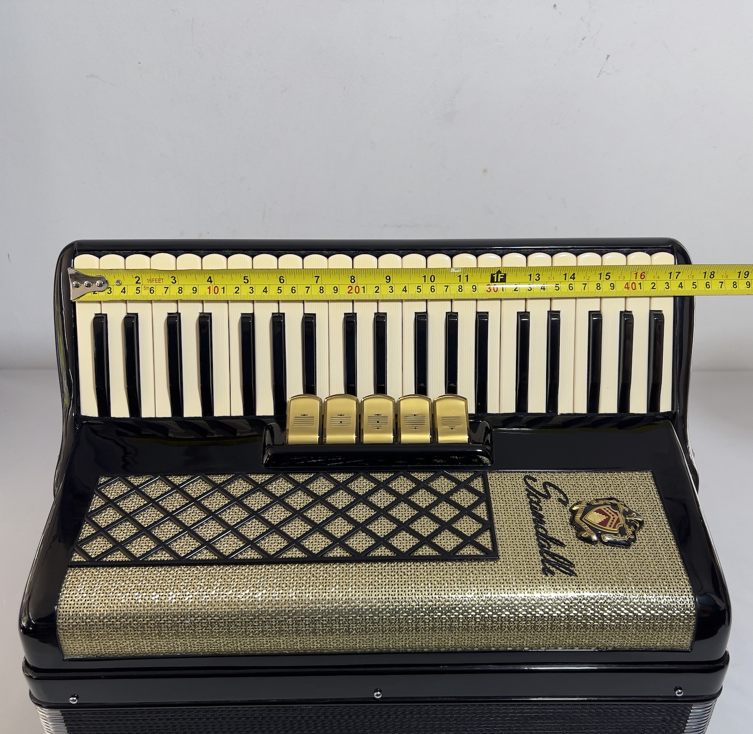 Acordeon Scandalli Série Ouro - Terça Oitavada - 8.4 kg - 5/2 Reg. - 43 cm 