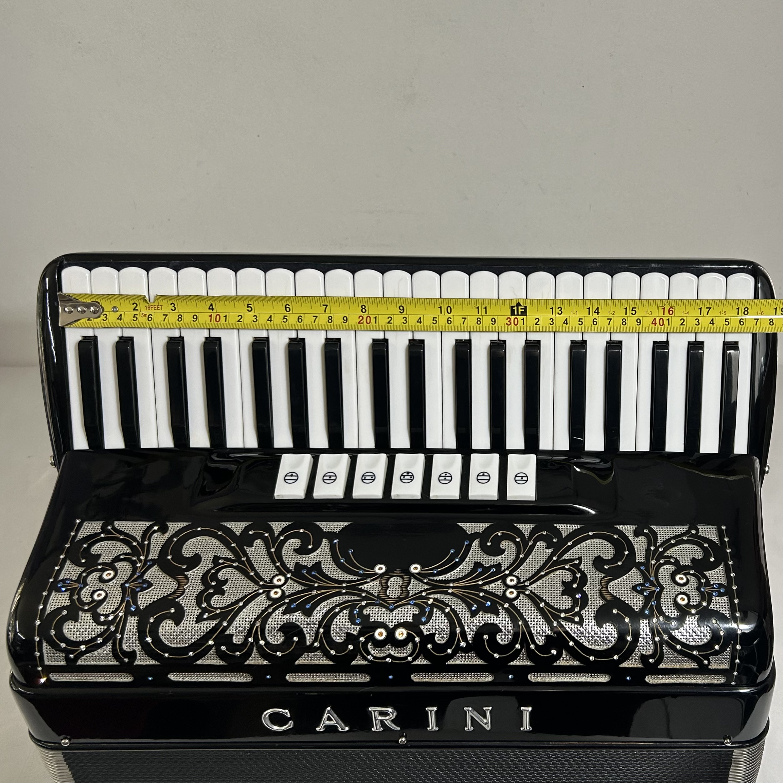 Acordeon Carini - Terça de voz Violin - 7/2 Registros - 9.2 kg - 46,5 cm