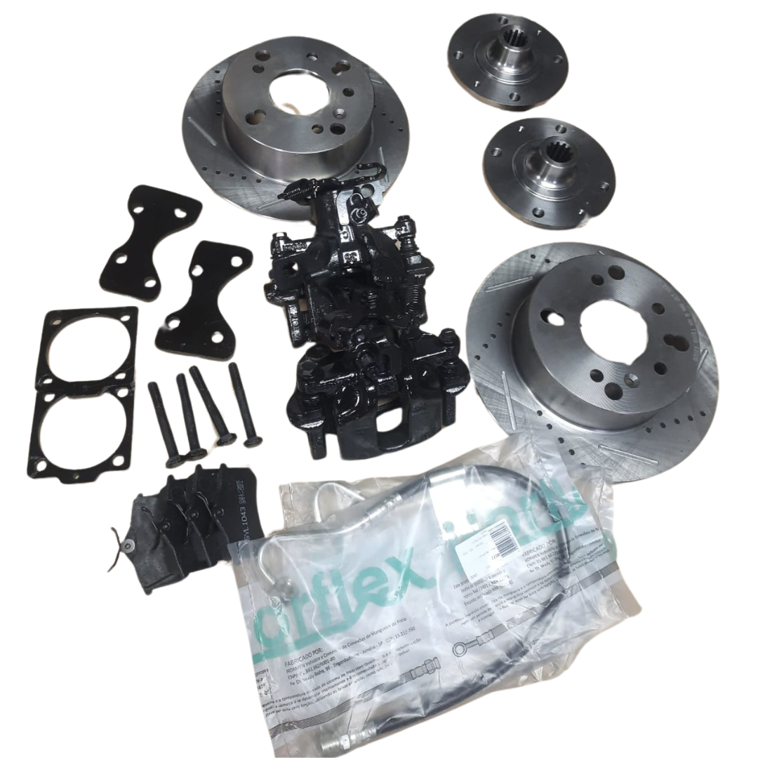 KIT FREIO A DISCO TRASEIRO PARA FUSCA E DERIVADOS.