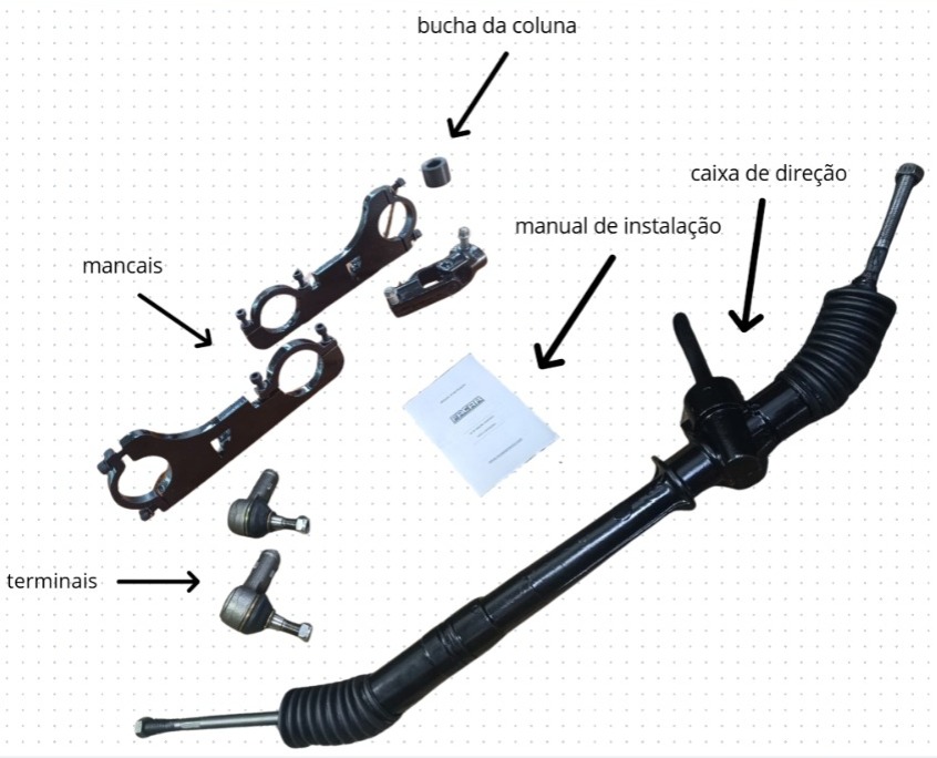 KIT DIREÇÃO CONFORTO PARA FUSCA