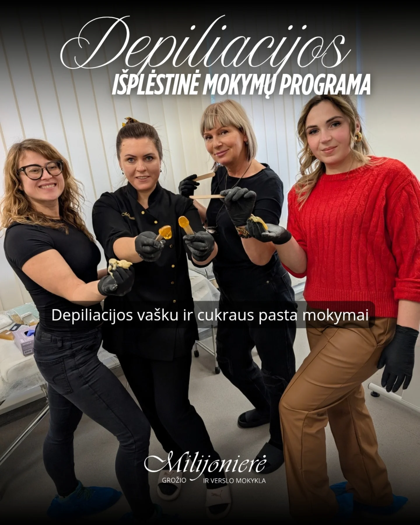 Depiliacijos vašku ir cukraus pasta mokymai
