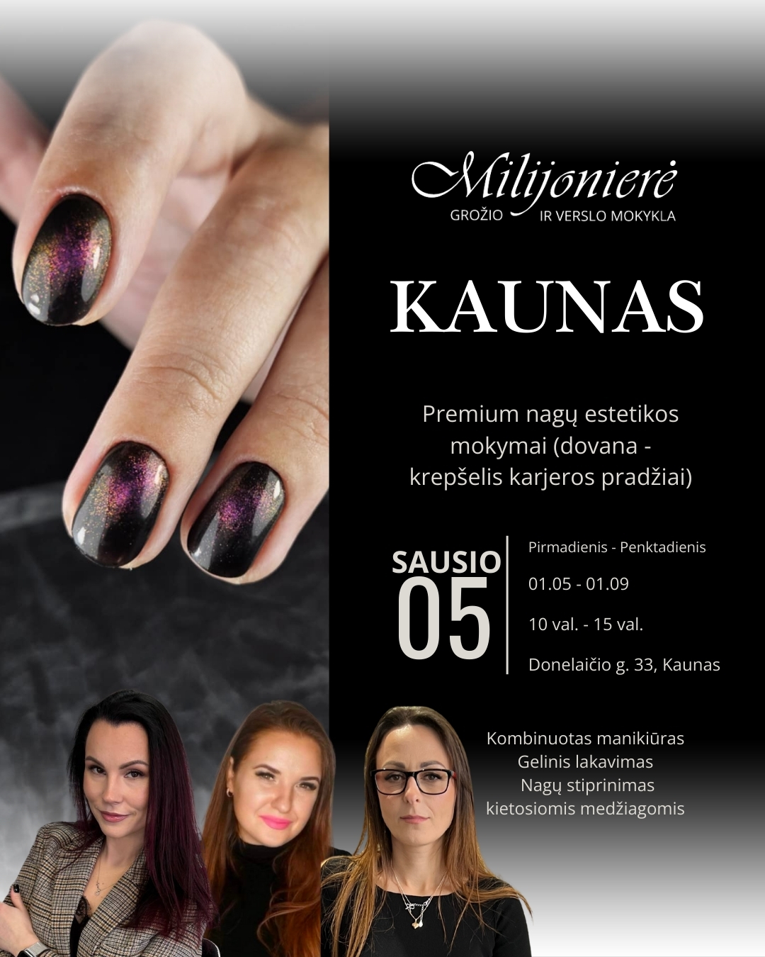 Premium nagų estetikos mokymai (1 savaitės)