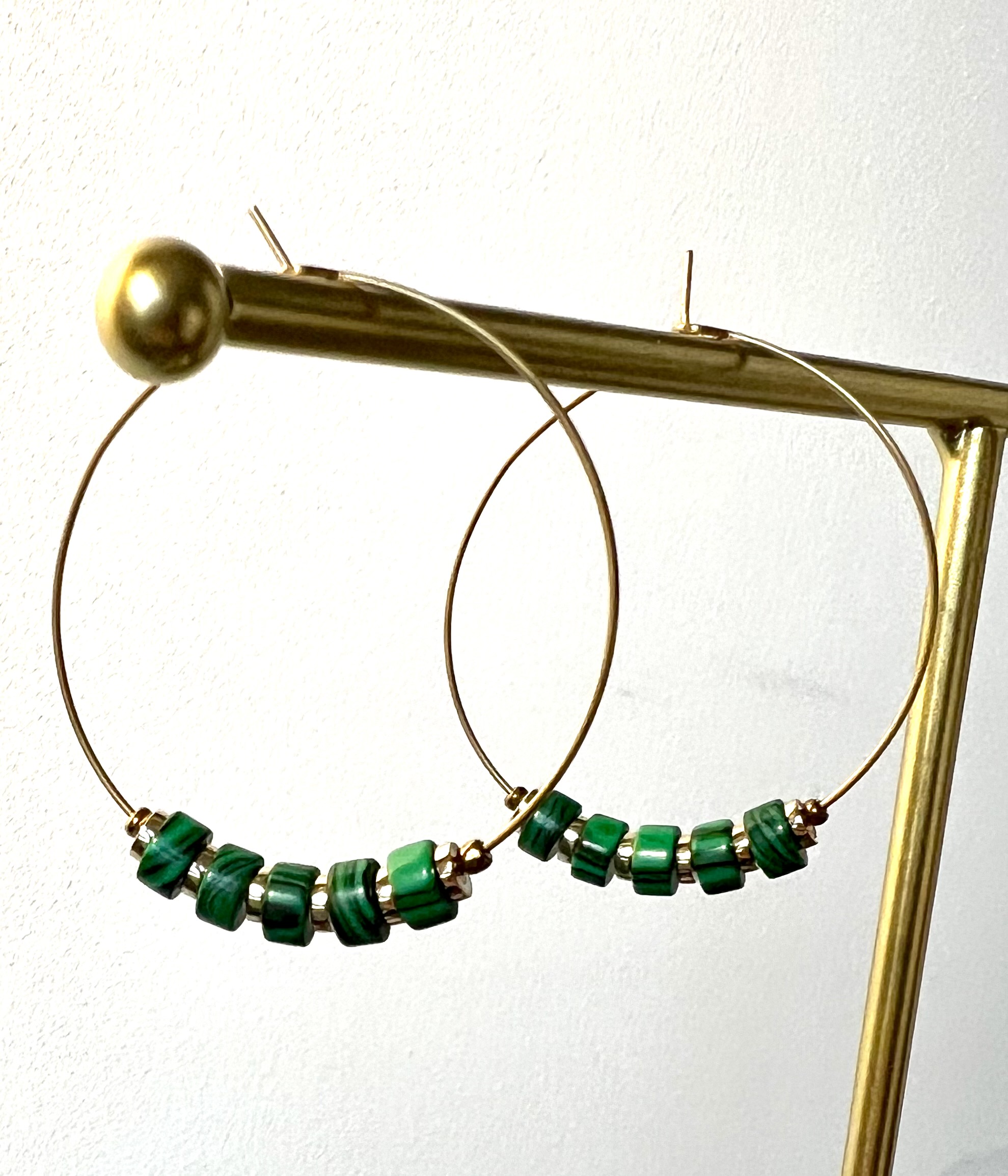 Créoles FREHEL malachite