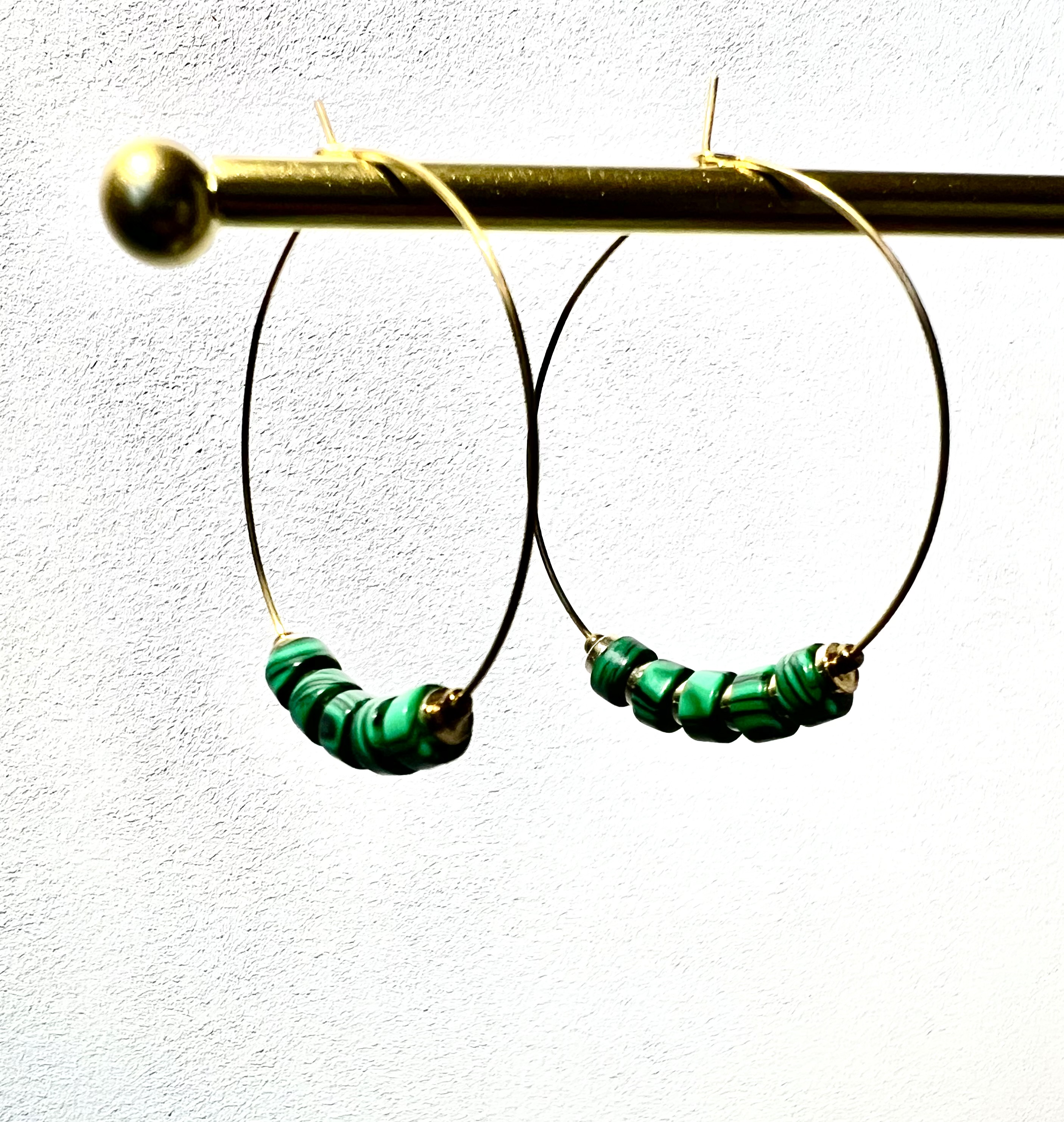 Créoles FREHEL malachite