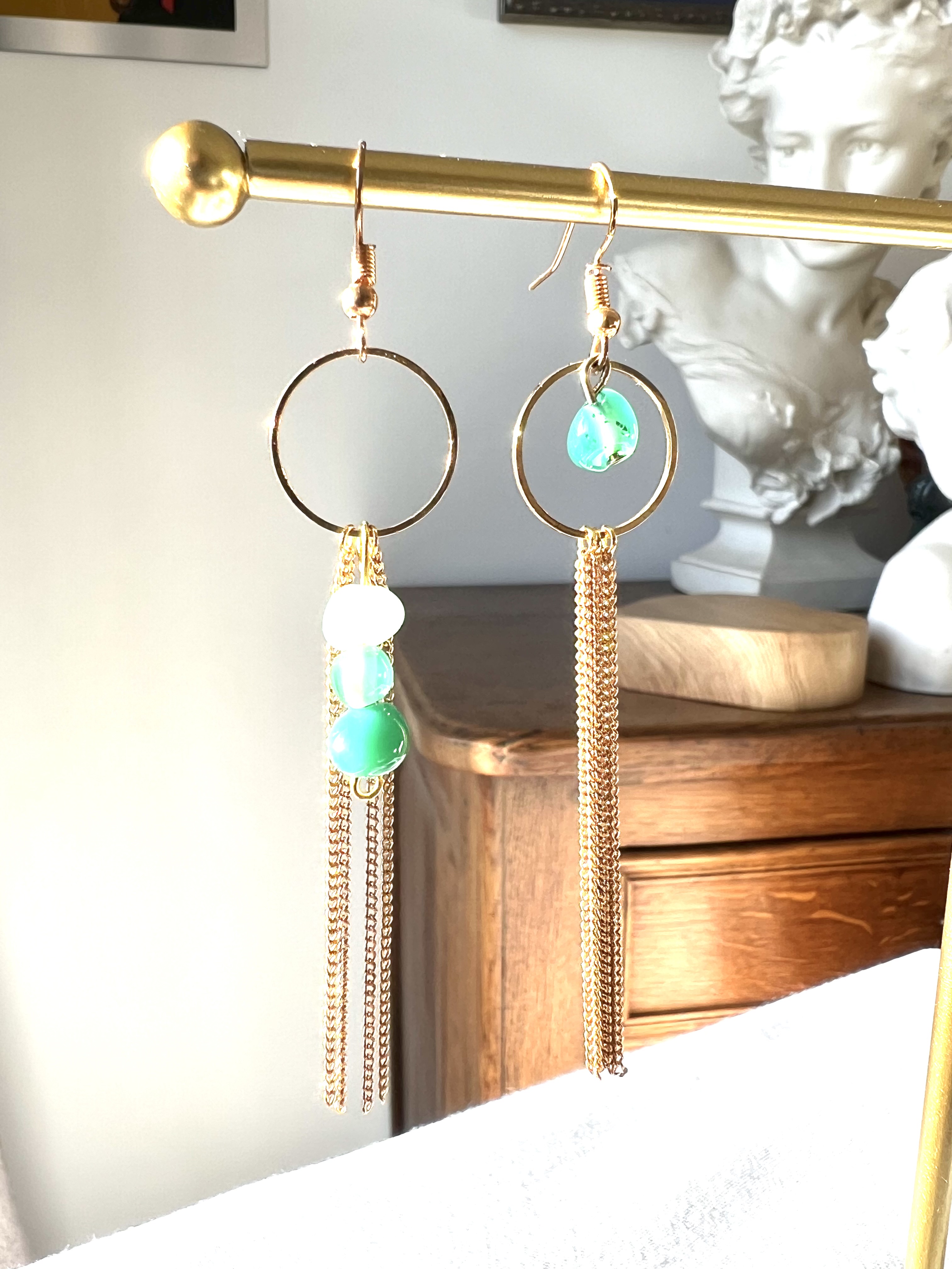 Boucles d'oreilles AVENTURINE  