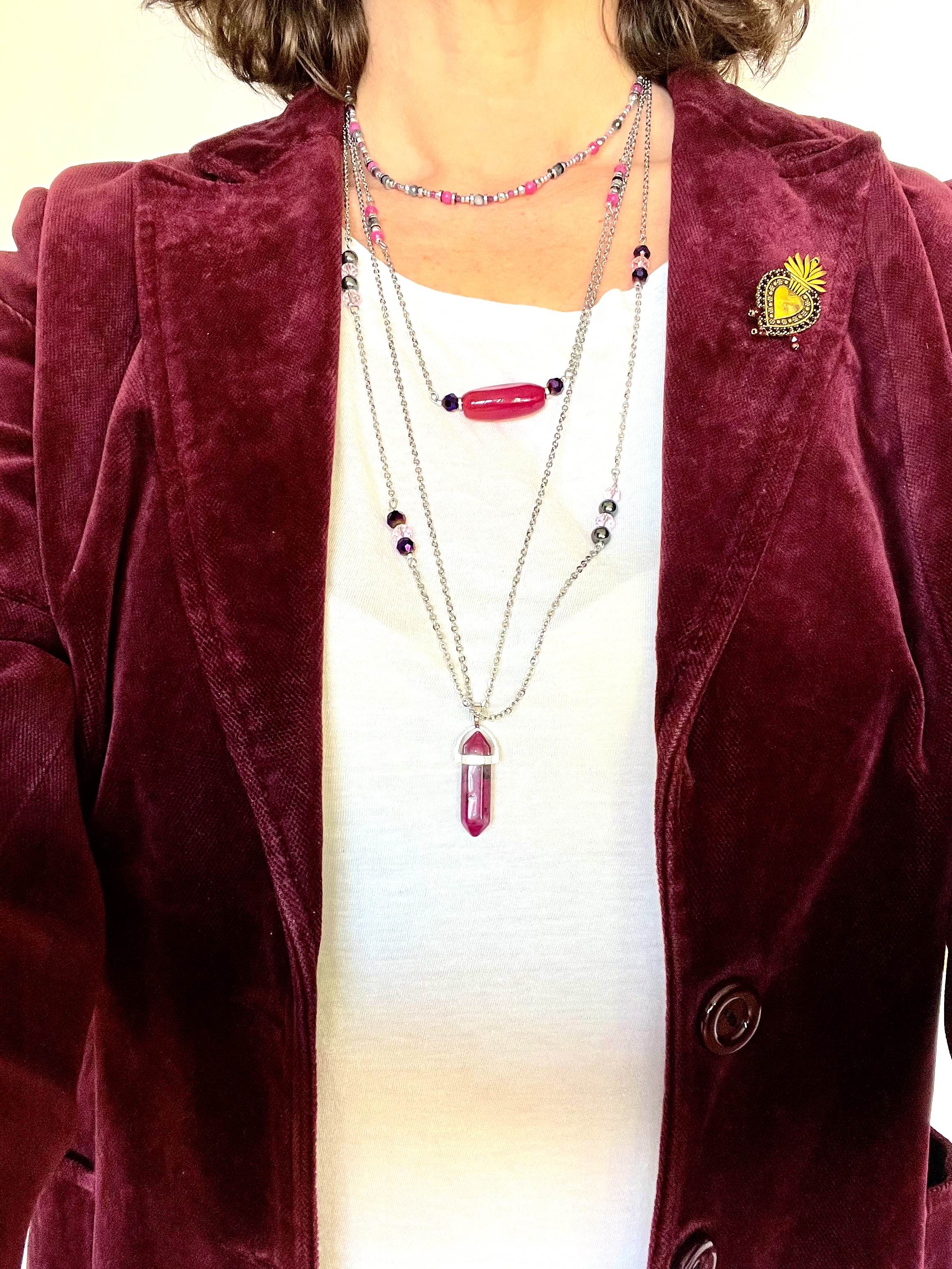 Collier PINK RIVER tourmaline 