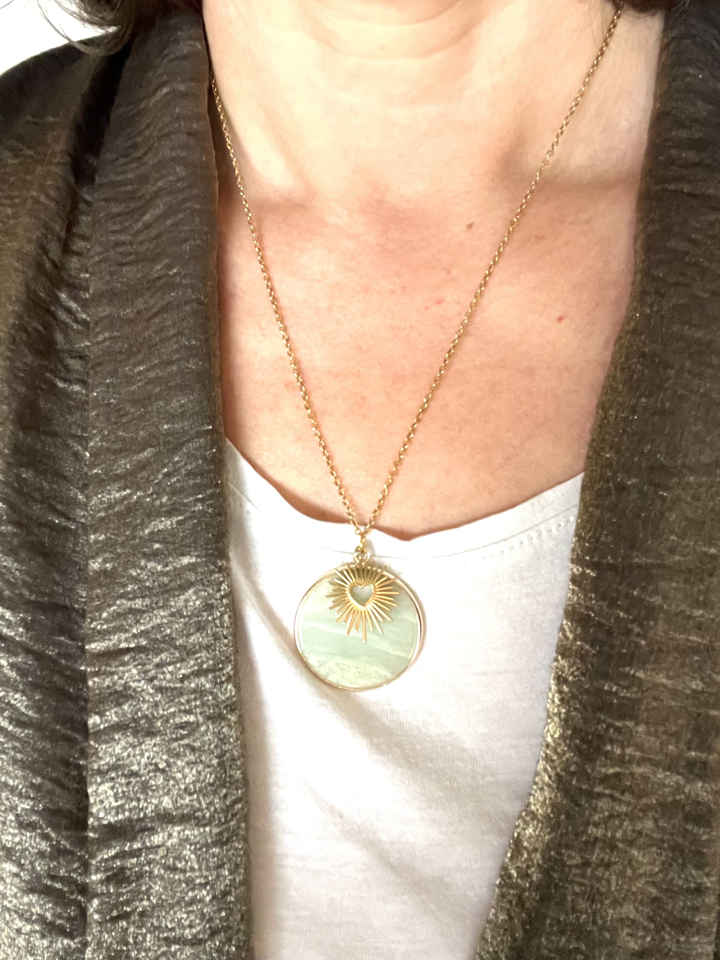 collier COEUR RADIANT Amazonite