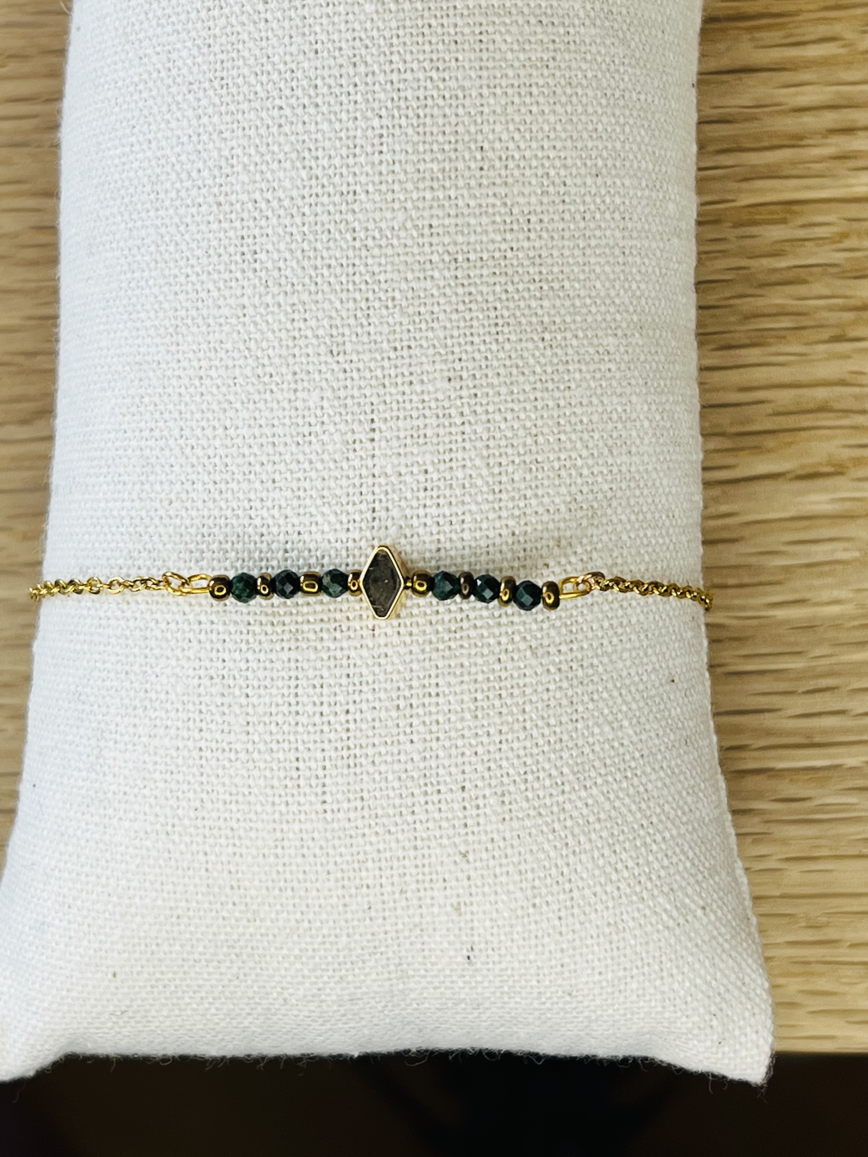 Bracelet FOREST malachite, hématite