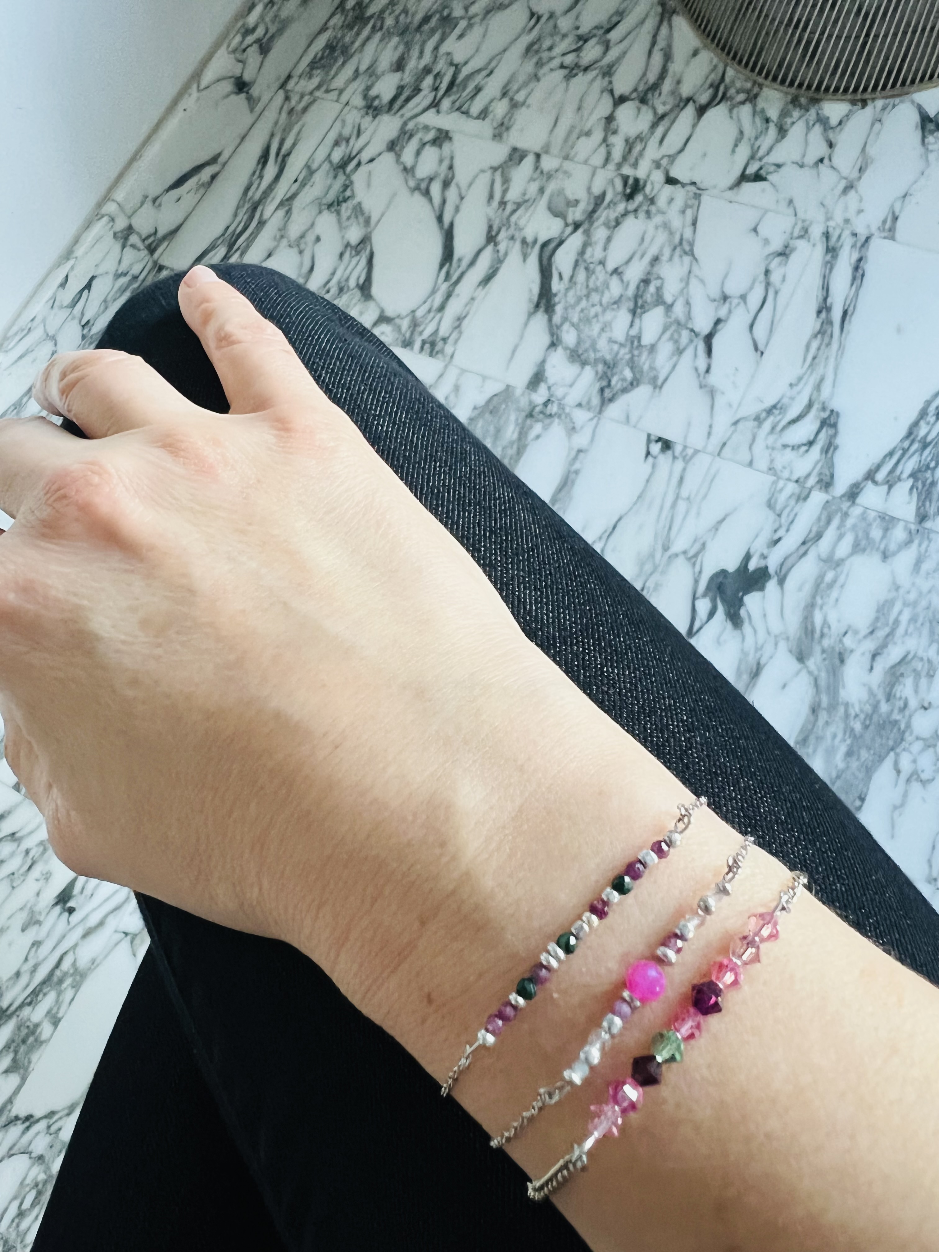 Bracelet STRAWBERRY KISS tourmaline, quartz