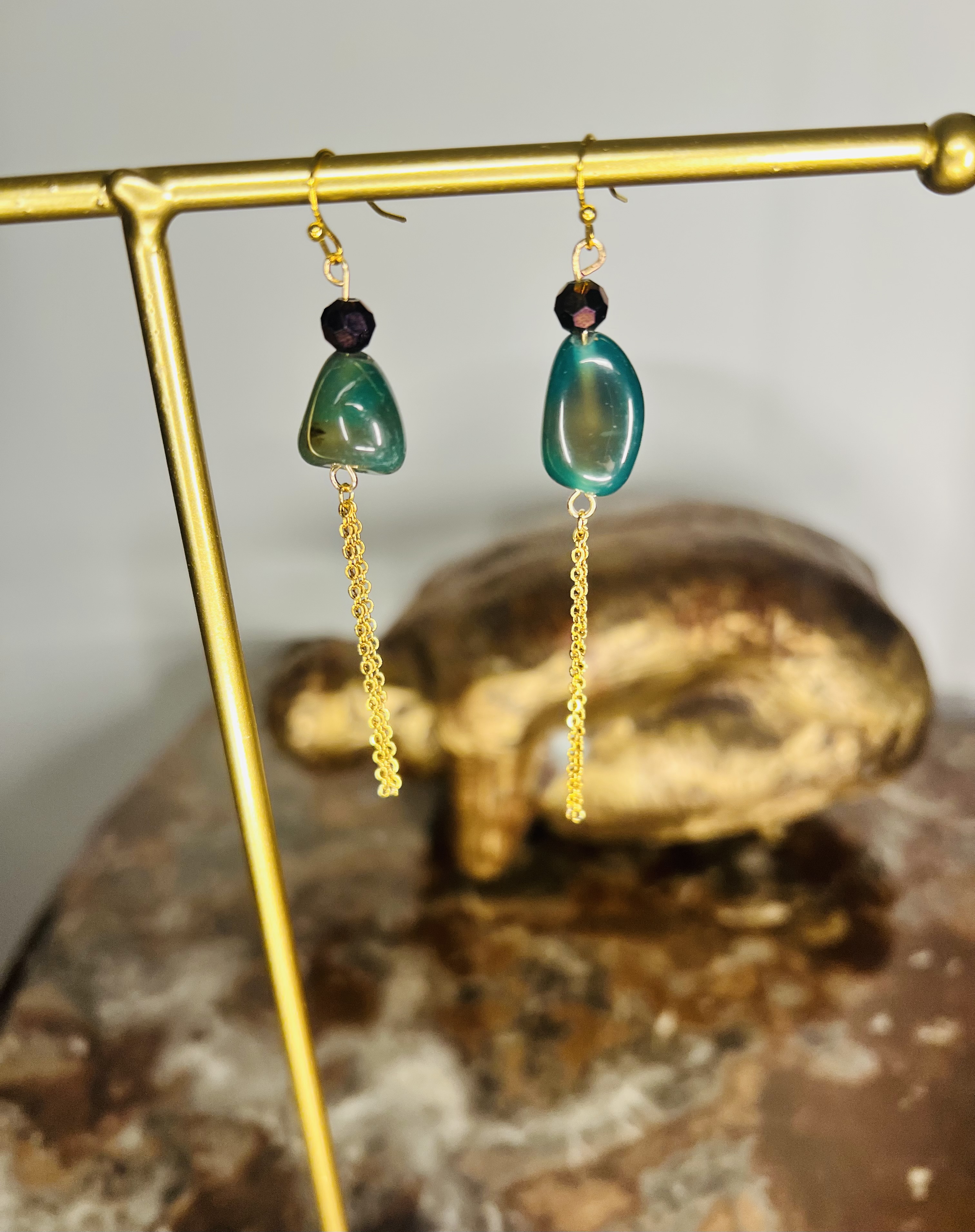 Boucles d'oreilles GOOD FORTUNE aventurine