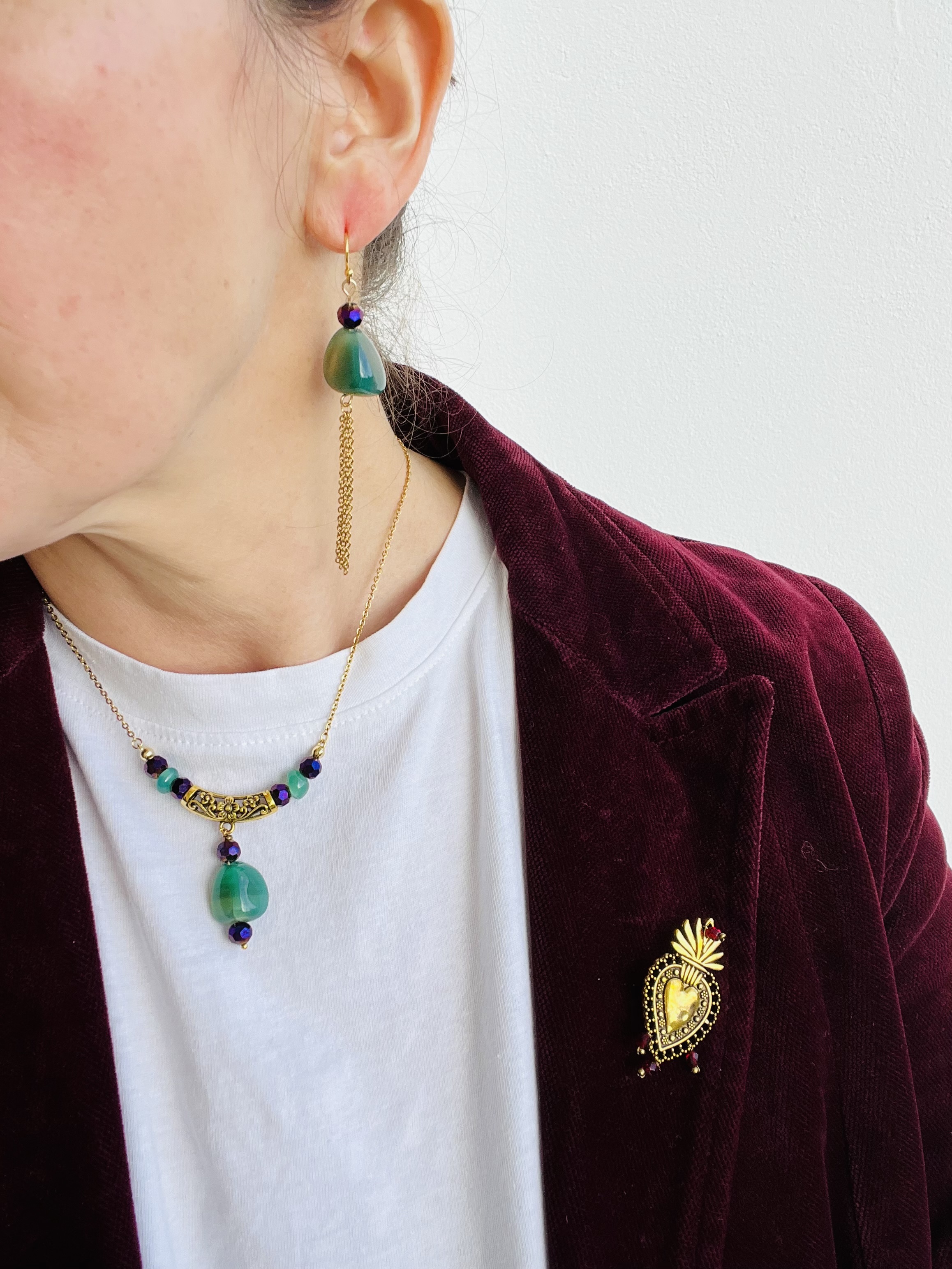 Boucles d'oreilles GOOD FORTUNE aventurine