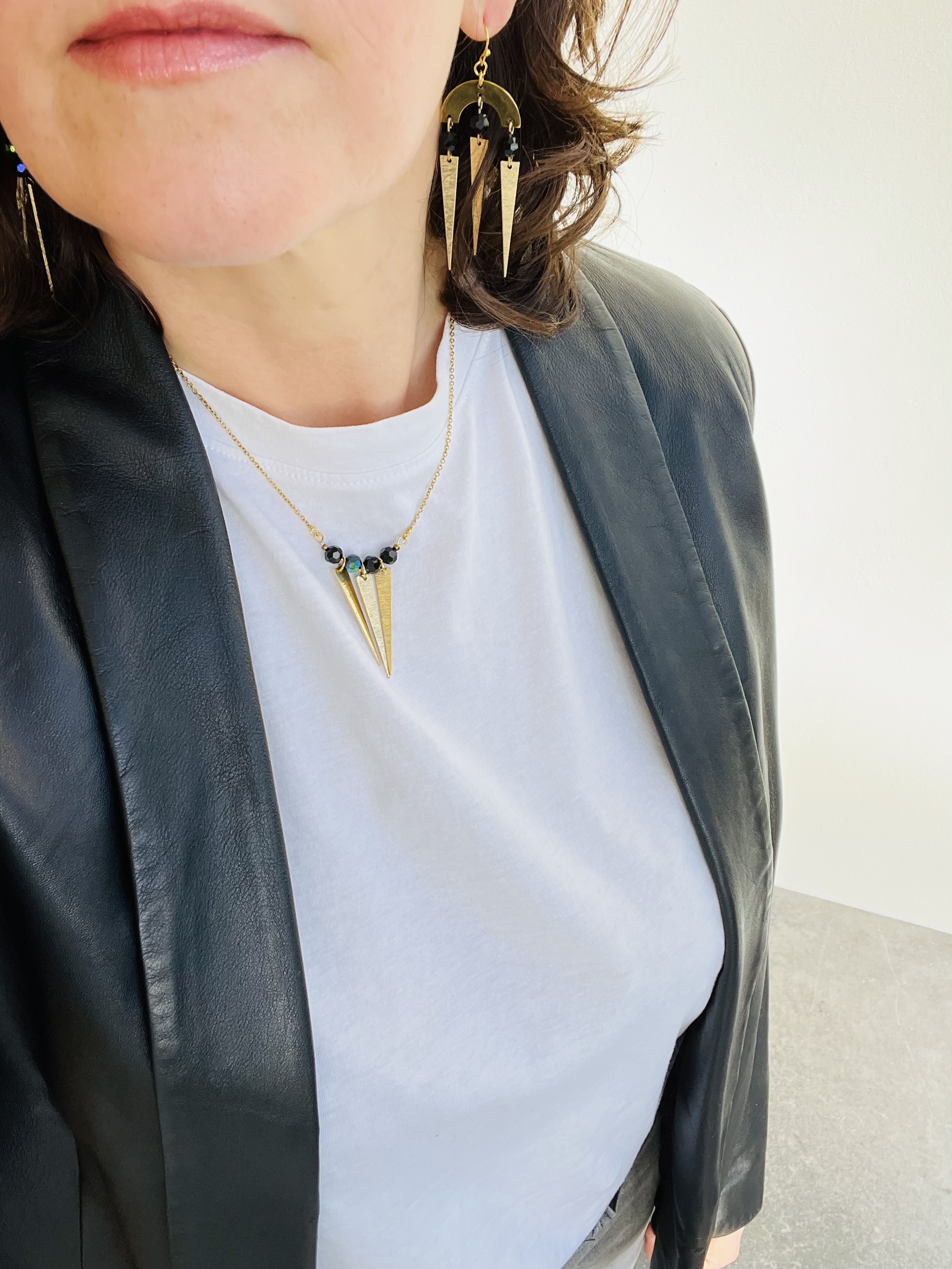 Boucles d'oreilles INDIGO NIGHT, cristal de bohème