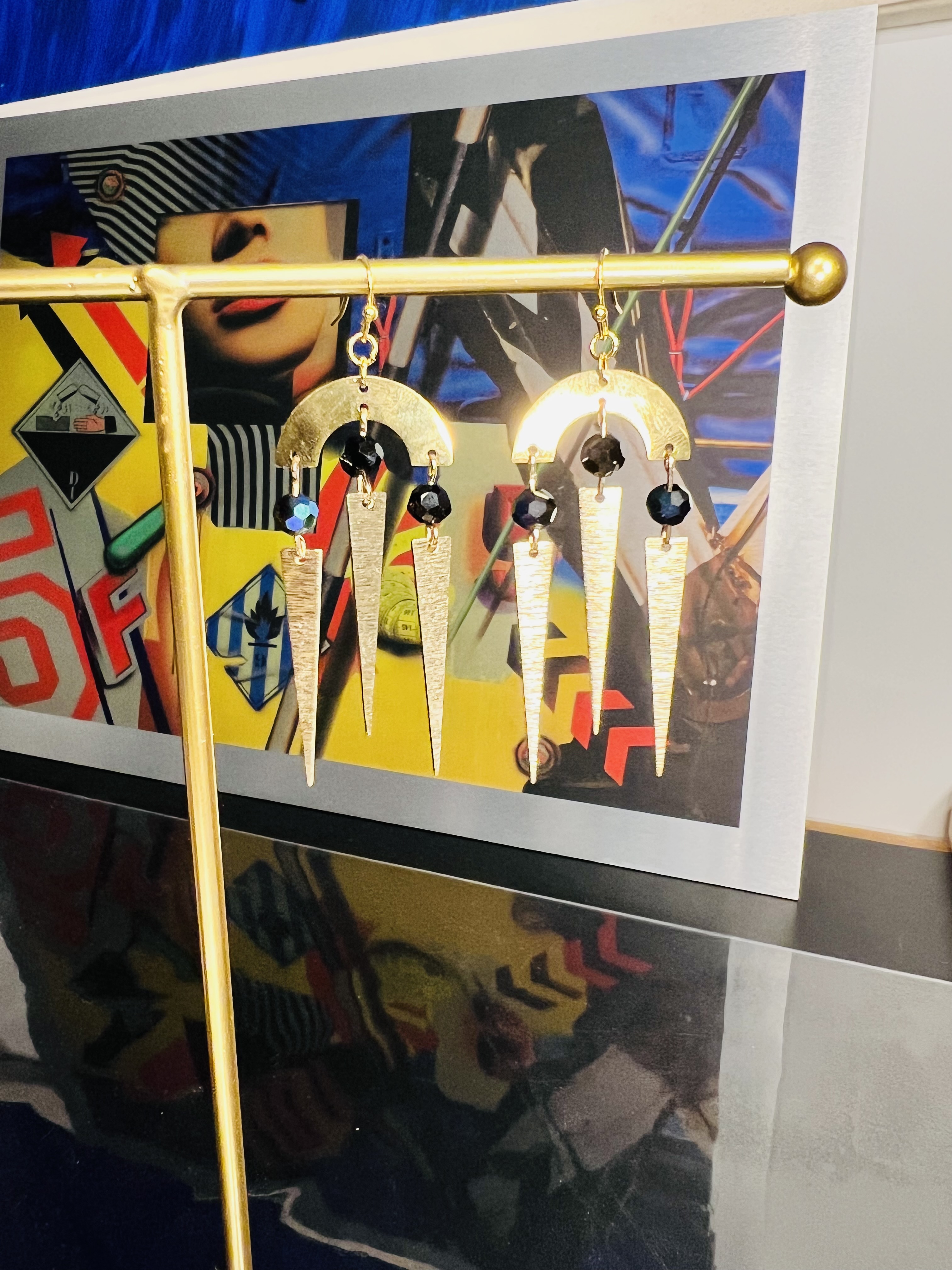 Boucles d'oreilles INDIGO NIGHT, cristal de bohème