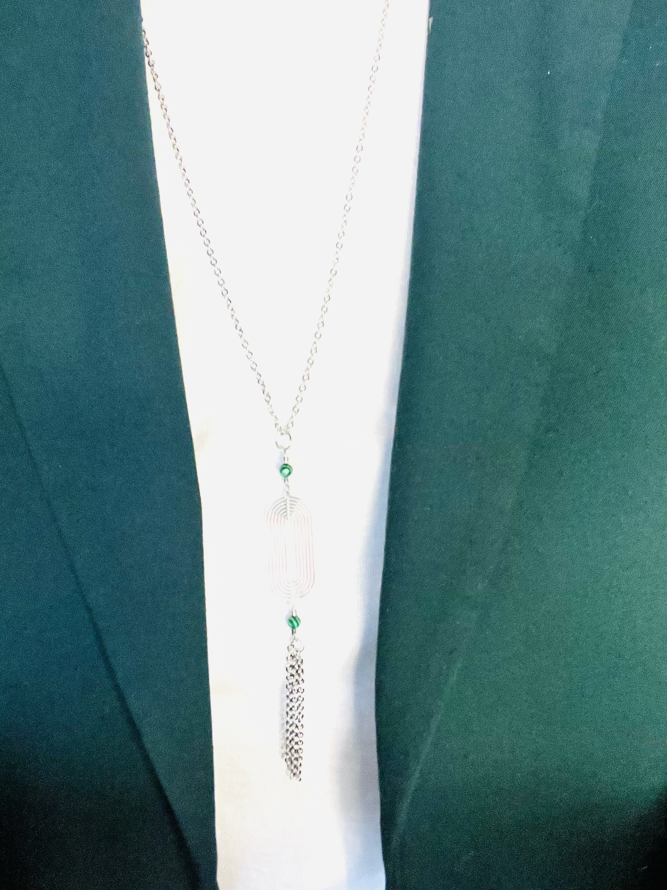 Sautoir Brasilia, malachite