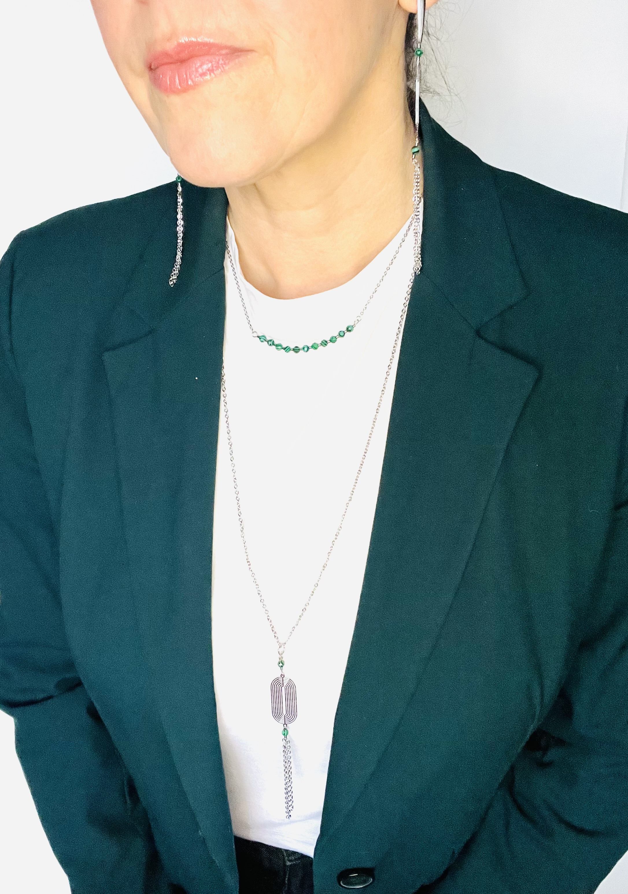 Collier Amazonia, malachite