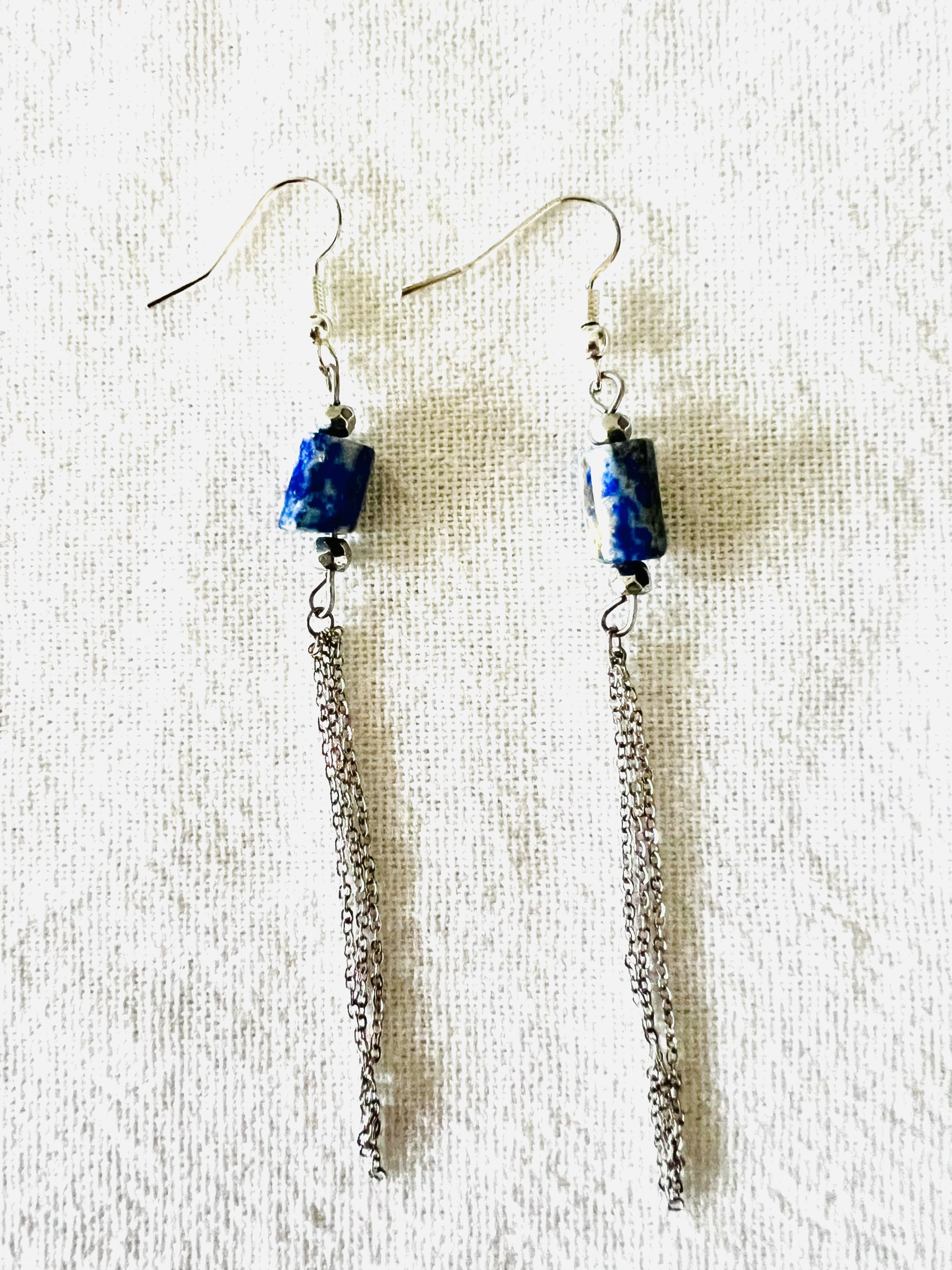 Boucles d'oreilles AGUA AZUL, lapis Lazuli