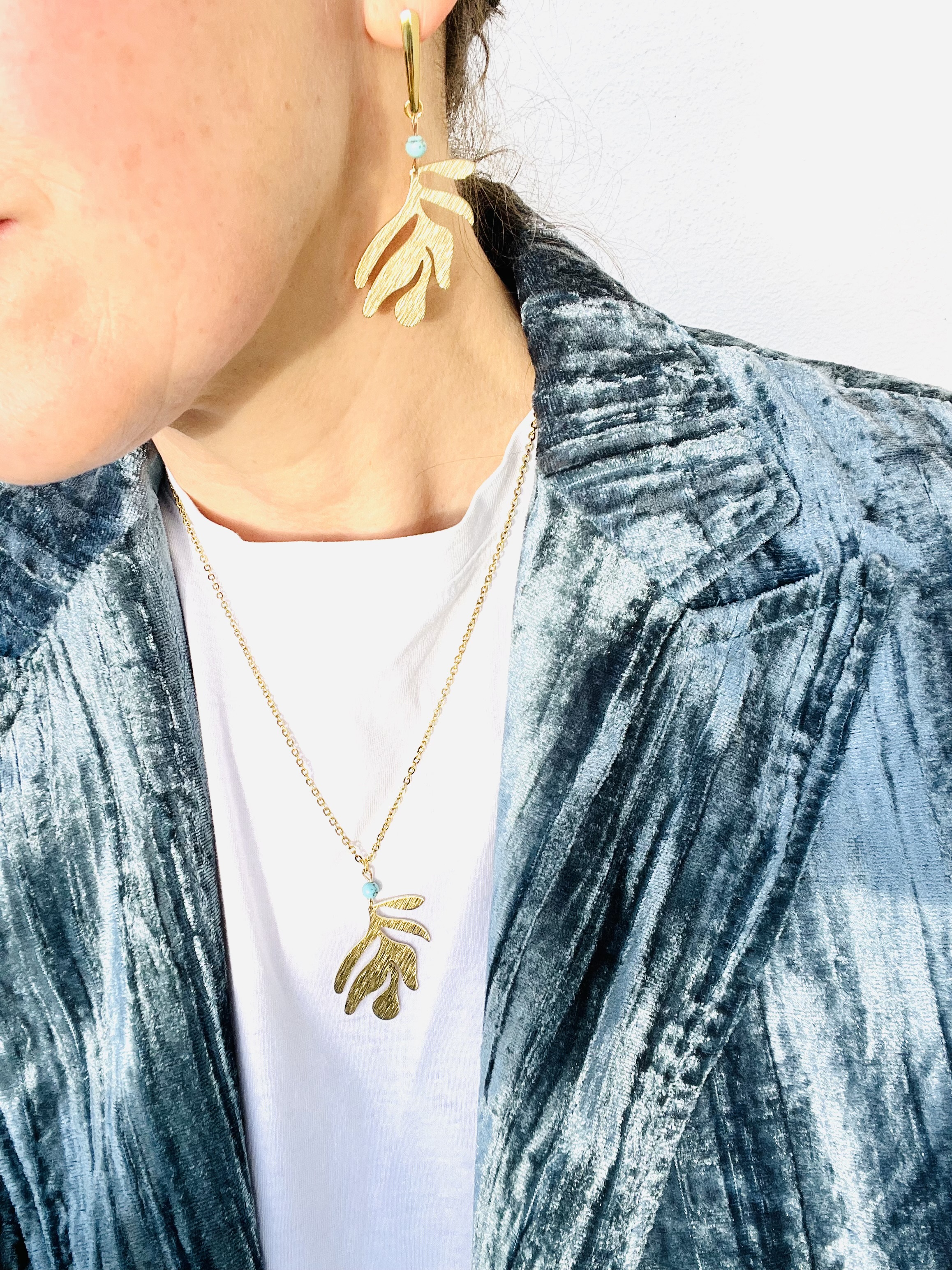 Boucles d'oreilles MATISSE, turquoise