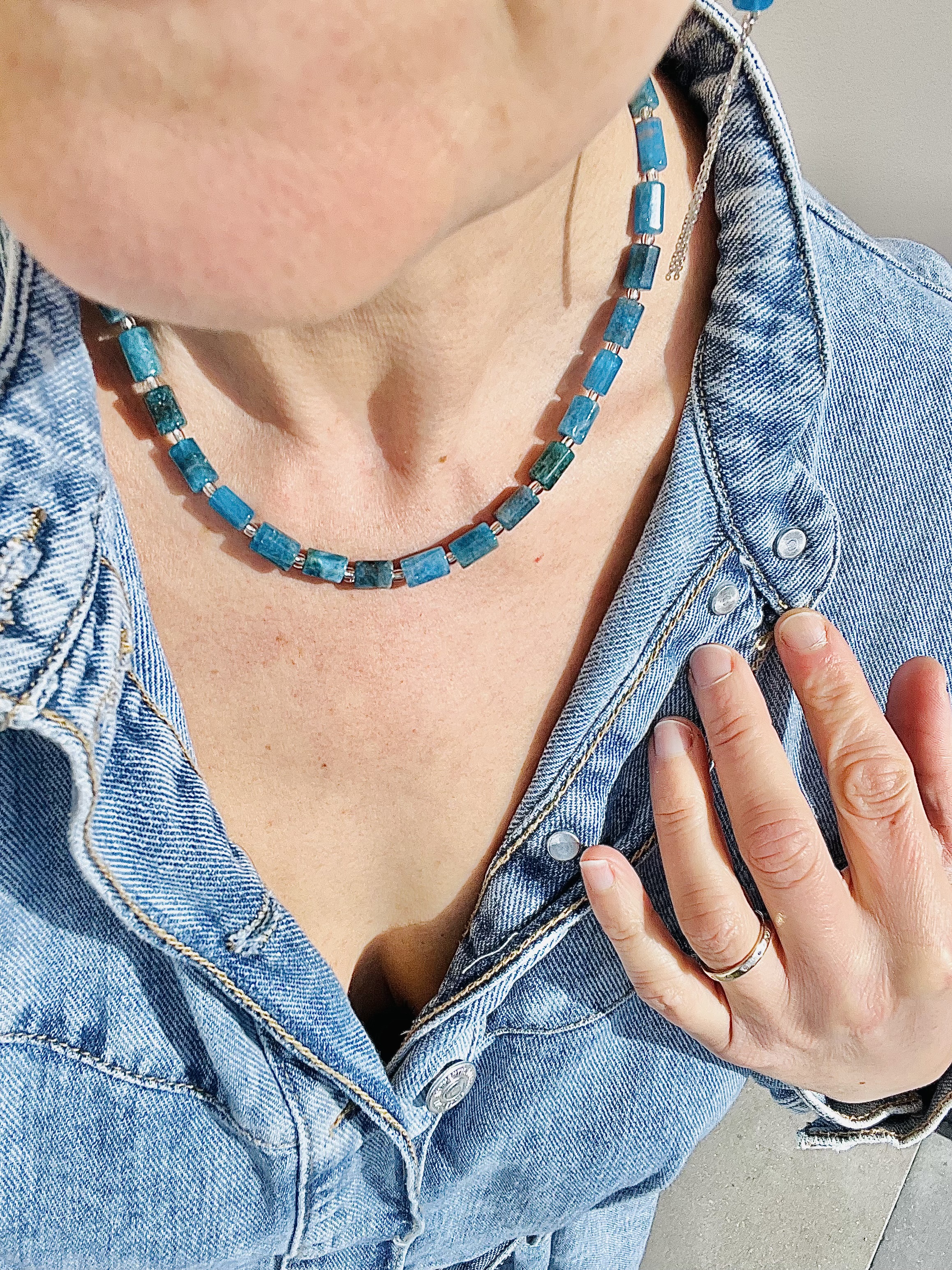 Collier TAMARICCIU apatite