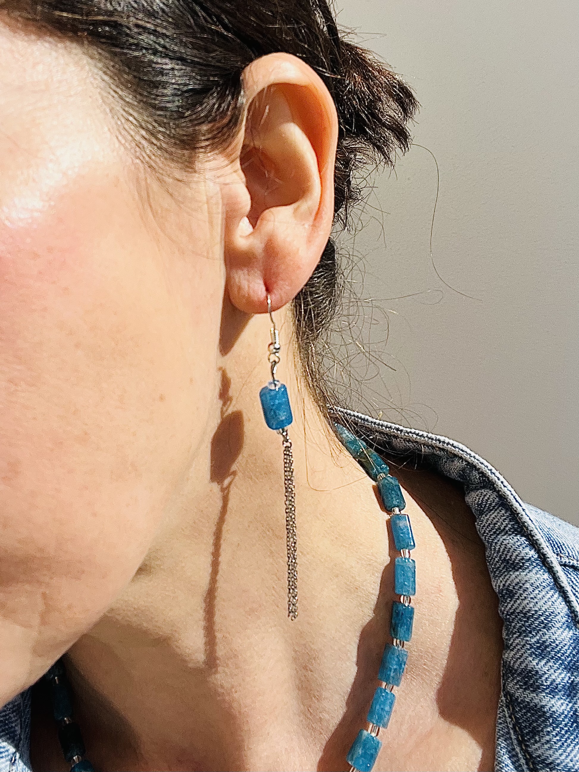 Boucles d'oreilles TAMARICCIU, apatite