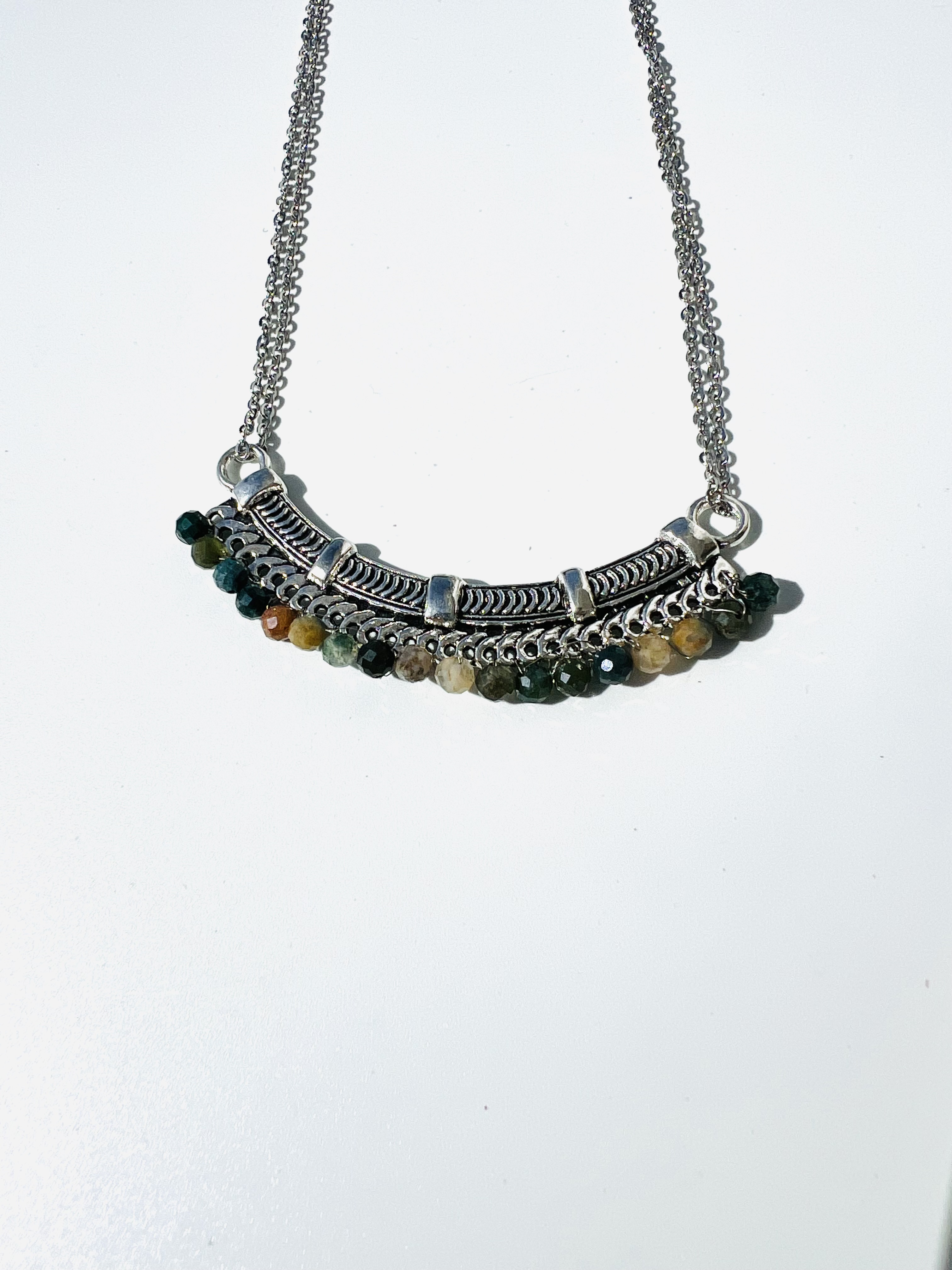 Collier ZION, agate indienne